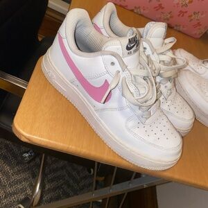 Nike Air Force 1 White with Pink Accent
